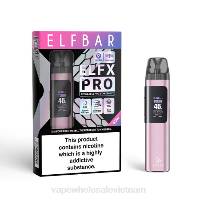 ELFBAR ELFX Pro Mở thiết bị pod hồng DV0B4 Thuốc La Điện Tử Pod