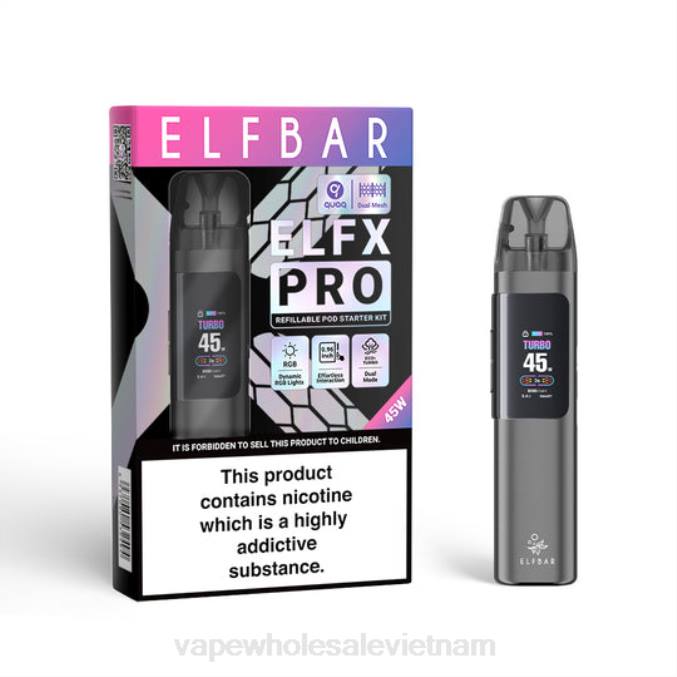 ELFBAR ELFX Pro Mở thiết bị pod xám DV0B3 Thuốc Lá Điện Tử Tinh Dầu