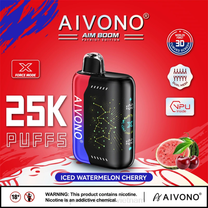 Vape Vietnam Price HH6V347 Aivono AIM BOOM 25000 anh đào dưa hấu đá