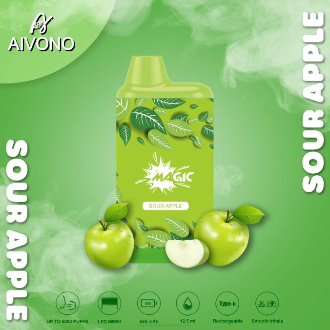 Vape Vietnam Price HH6V87 Aivono AIM MAGIC hộp thuốc lá 5800 miệng táo chua