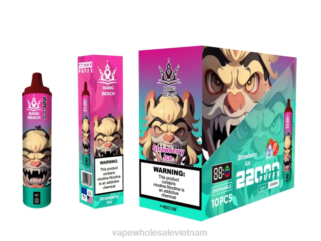 Bang Beach Màn hình thông minh 22000 hơi thở đá dâu Z048820 Vietnam Vape Store