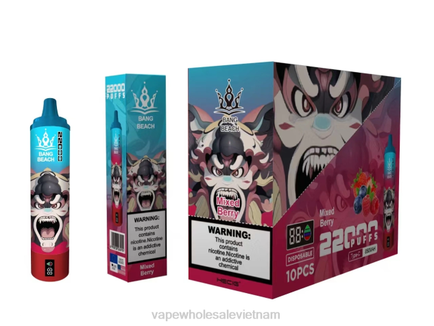 Bang Beach Màn hình thông minh 22000 hơi thở quả mọng hỗn hợp Z048821 Vape Dùng Một Lần