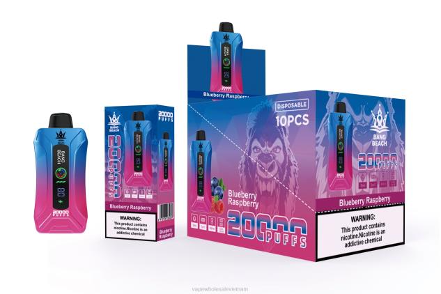 Bang Beach Vape màn hình thông minh 20000 nhát mâm xôi việt quất Z048812 Thuốc Lá Điện Tử Xlim