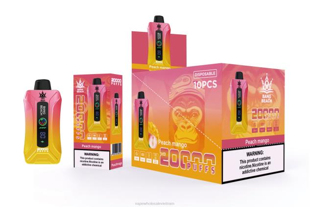 Bang Beach Vape màn hình thông minh 20000 nhát xoài đào Z04882 Thuốc Lá Điện Tử Xlim