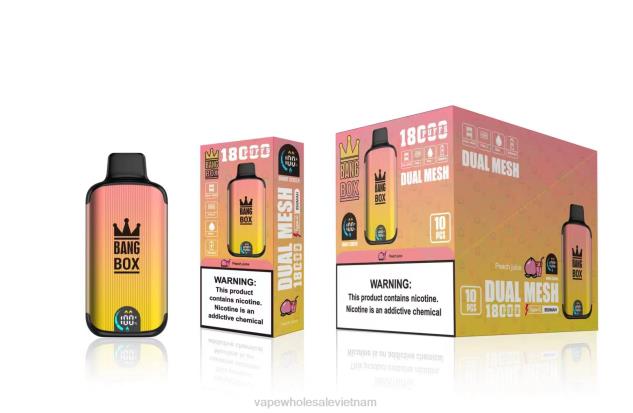 Bang Box 18000 hơi thở nước ép đào Z048891 Thuốc Lá Điện Tử Tinh Dầu
