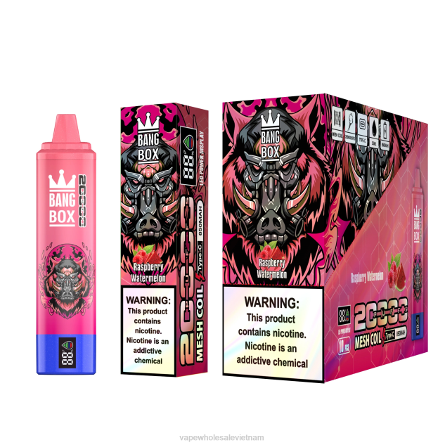 Bang Box 20000 dưa hấu mâm xôi Z048853 Vape Vietnam Hanoi