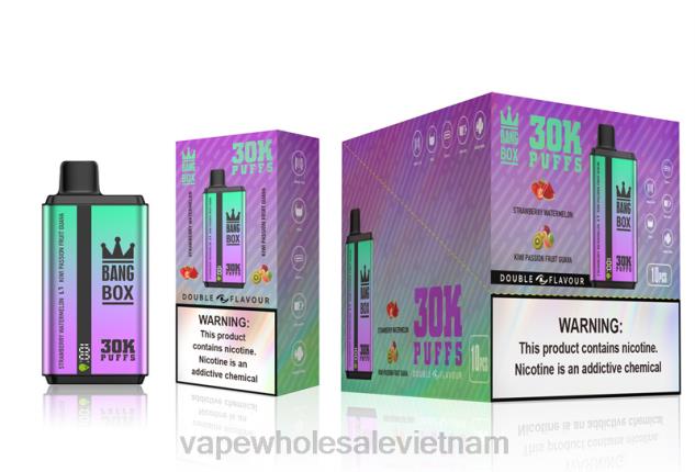 Bang Box 30000 hơi hương vị kép dâu tây dưa hấu & kiwi chanh dây ổi Z048870 Thuốc Lá Điện Tử Xlim