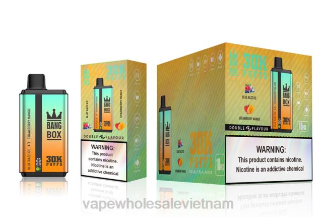 Bang Box 30000 hơi hương vị kép đá razz xanh và xoài dâu Z048873 Vape Wholesale Vietnam