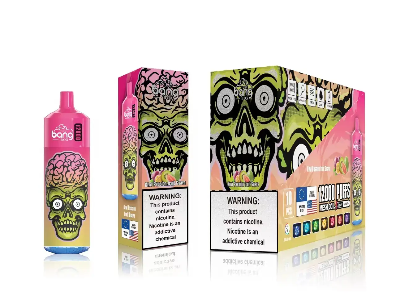 vape wholesale vietnam 0PPFD115 kiwi chanh dây ổi Bang Box 12000 hơi thở