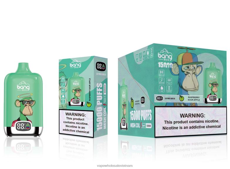 vape wholesale vietnam 0PPFD135 táo chua mâm xôi Bang Box 15000