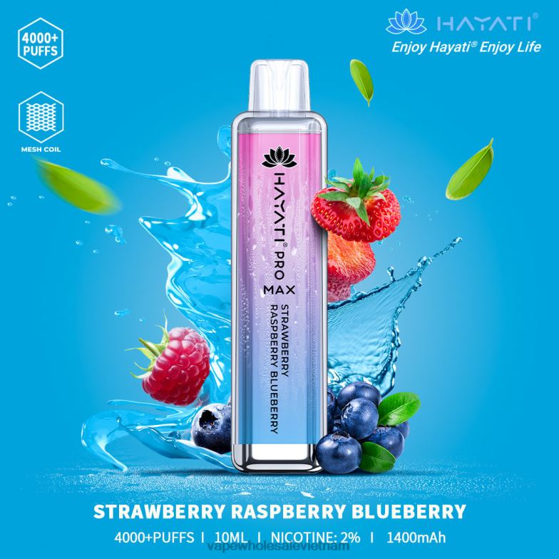 vape wholesale vietnam 0PPFD195 dâu mâm xôi việt quất Hayati Pro Max 4000