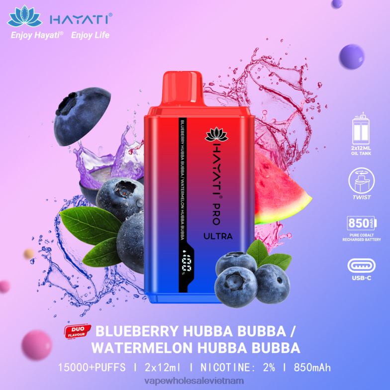 việt quất hubba bubba/dưa thực hubba bubba