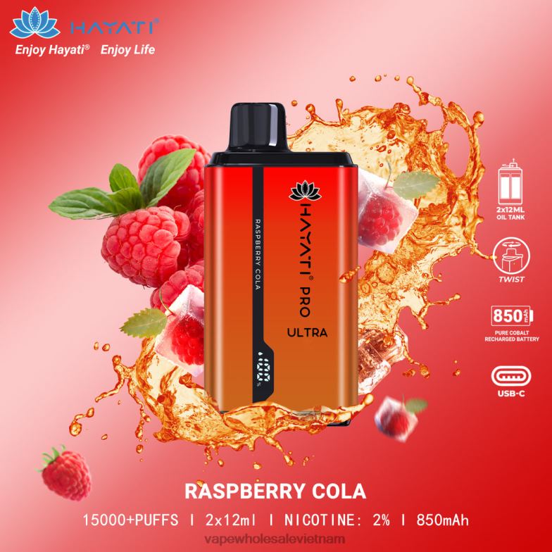 vape wholesale vietnam 0PPFD215 cola mâm xôi Hayati Pro Ultra