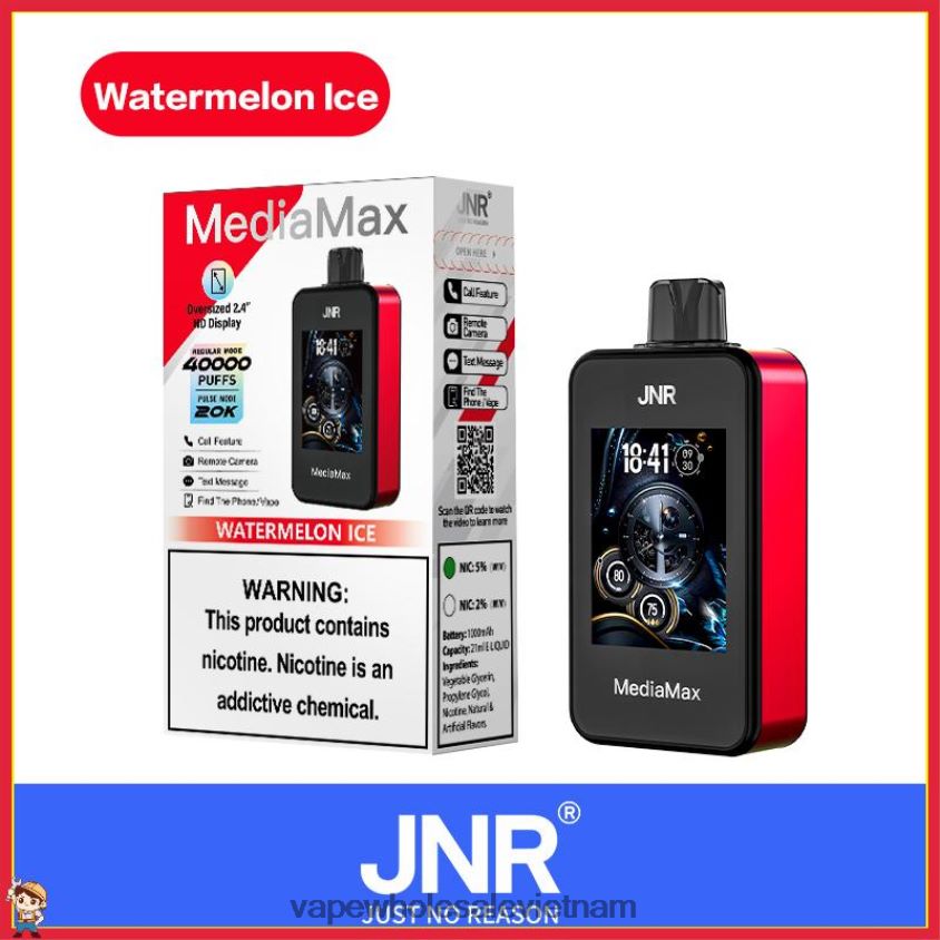 JNR MediaMax 40k phun P6DLZ618 đá dưa hấu vape vietnam hanoi
