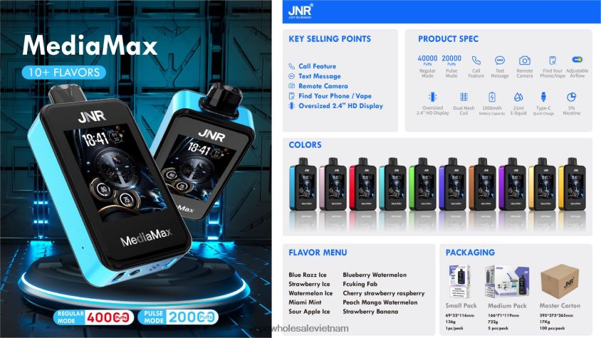 JNR MediaMax 40k phun P6DLZ620 đá táo chua vietnam vape store