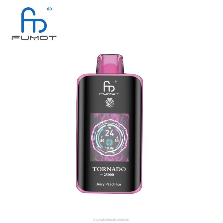 Fumot Tornado 25000 vape dùng một lần đá đào ngon ngọt L26H7 Vape Vietnam Price