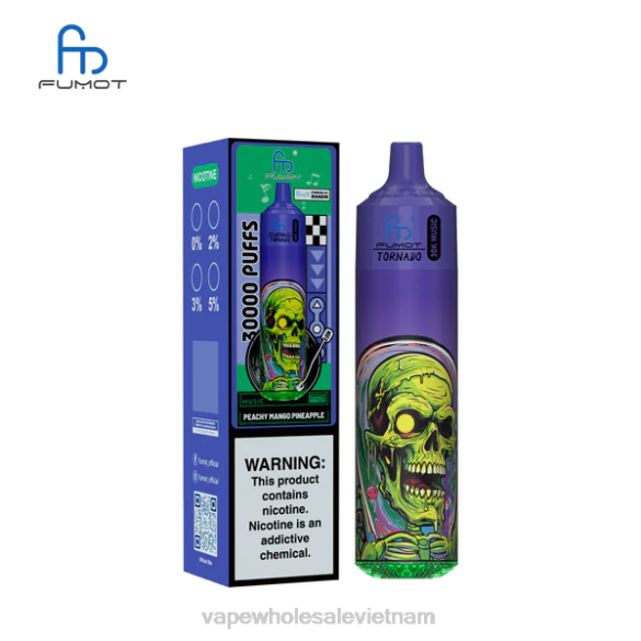Fumot Tornado nhạc 30k dứa xoài đào LVV421 Vape Dùng Một Lần
