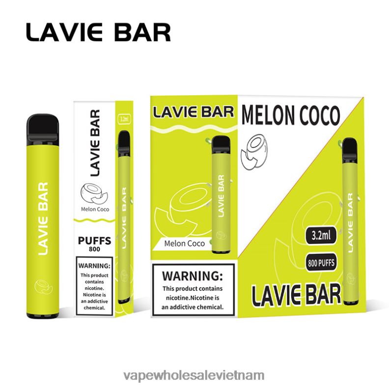 Vape Wholesale Vietnam 8D8NH315 LAVIE BAR 800 hơi thở dừa dưa
