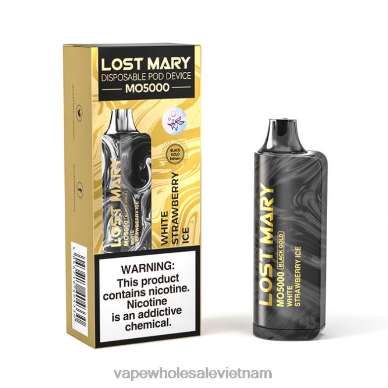 vape vietnam price 0PPFD347 đá dâu trắng LOST MARY MO5000 vàng đen 10ml
