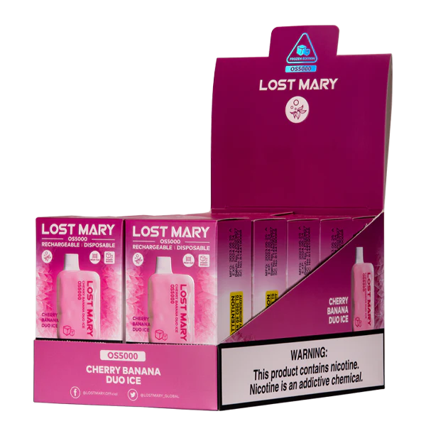 vape vietnam hanoi 0PPFD108 bộ đôi chuối anh đào đá LOST MARY OS5000