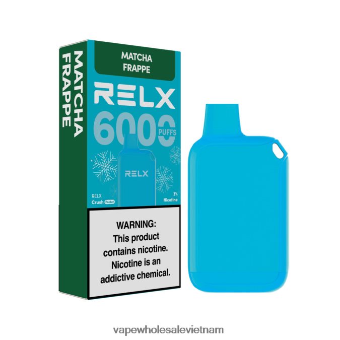 Vape Vietnam Price 2XPP8D17 RELX Crush Pocket 6000 băng giá sinh tố matcha