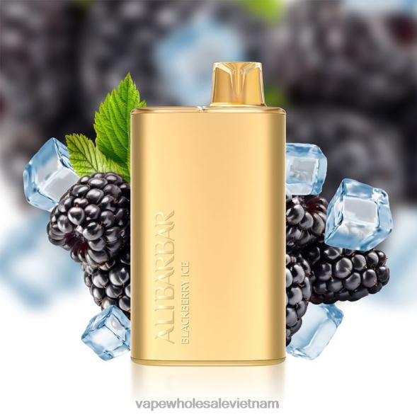 Vietnam Vape Store 2R46F10 Alibarbar Rich 8000 vape dùng một lần đá dâu đen