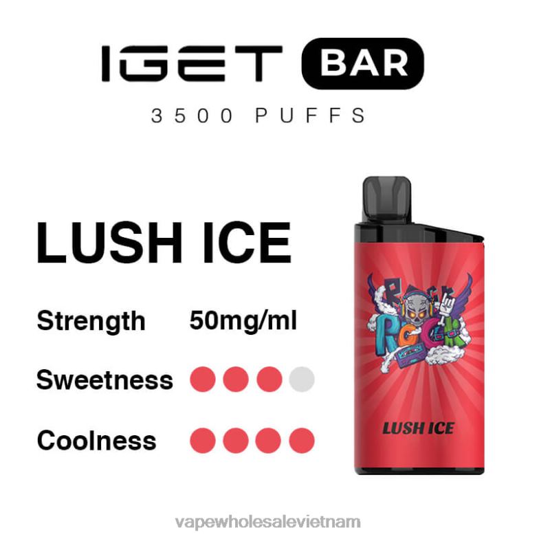 thuốc lá điện tử tinh dầu 0PPFD93 băng tươi tốt IGET BAR 3500 5% nicotin