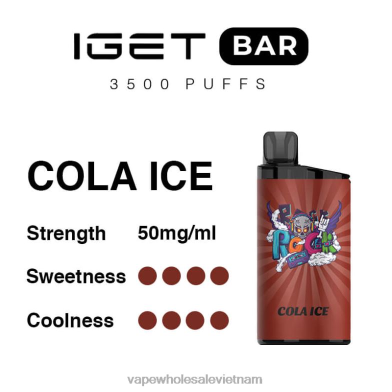 vape vietnam 0PPFD96 nước đá cola IGET BAR 3500 5% nicotin