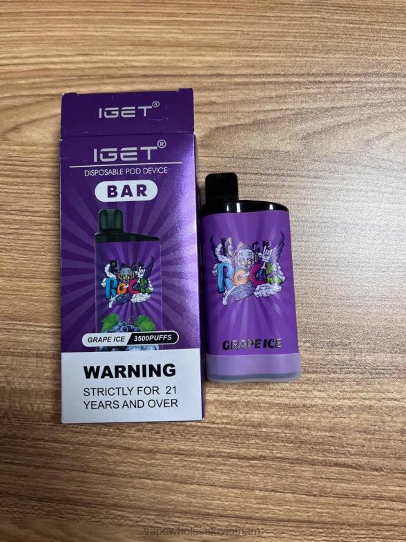 vape vietnam hanoi 0PPFD88 đá nho IGET BAR 3500 5% nicotin