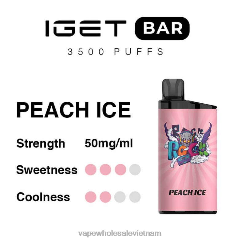 vape wholesale vietnam 0PPFD95 đá đào IGET BAR 3500 5% nicotin