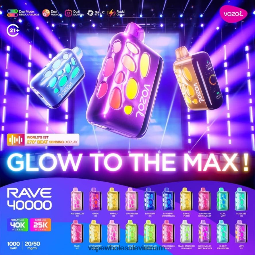 Vozol Rave 40000 46DN621 Vape Dùng Một Lần